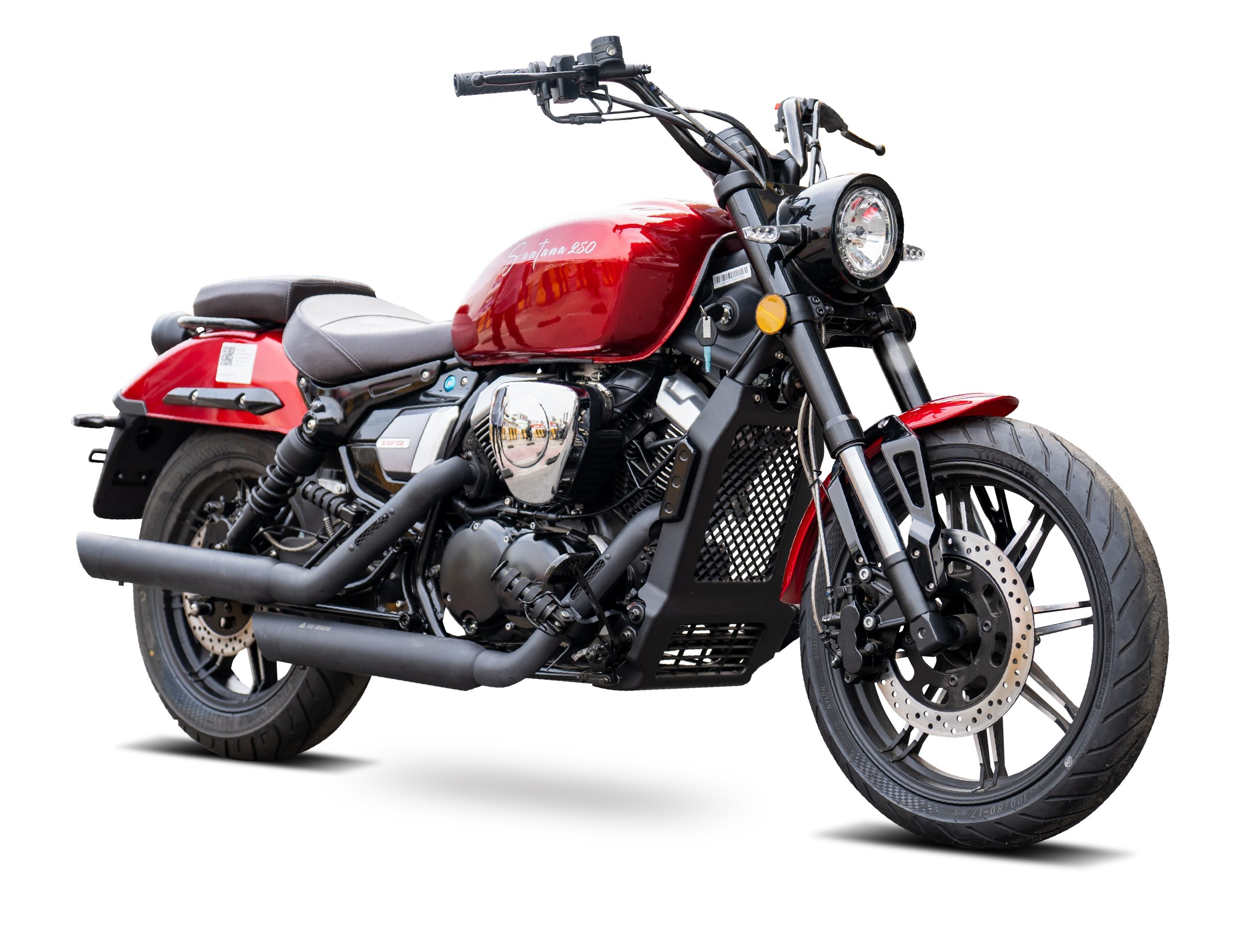 santana 250 roja diagonal con sombra